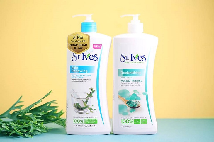Sữa dưỡng thể St Ives Replenishing Mineral Therapy Body Lotion