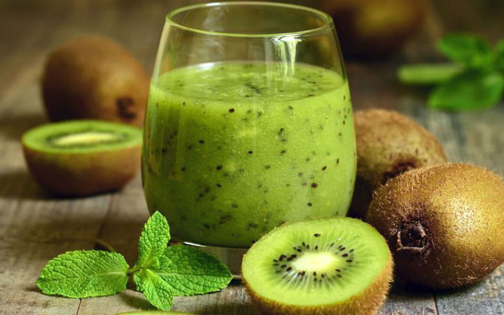 Sinh tố kiwi rất giàu vitamin C và các loại khoáng chất