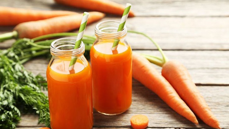 Nước ép cà rốt có thể cung cấp 25% lượng kali cần thiết cho cơ thể