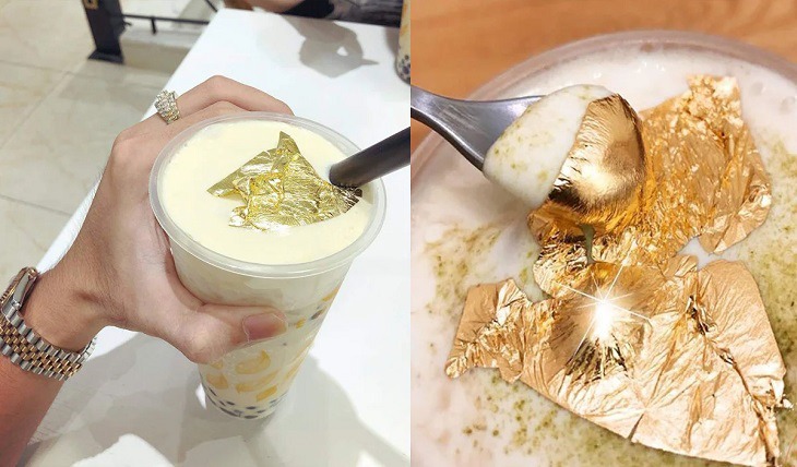 Vàng được sử dụng trong chế biến món ăn cho giới thượng lưu