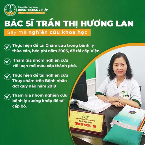 Bác sĩ Trần Thị Hương Lan có hàm học vấn cao, say mê nghiên cứu khoa học