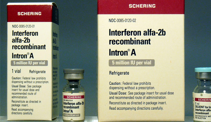 Thuốc dạng tiêm interferon được sử dụng phổ biến trong điều trị viêm gan b