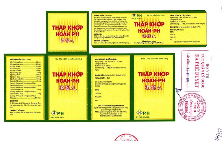 Thấp khớp hoàn PH đã được kiểm định về hiệu quả cũng như độ an toàn