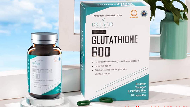 Giá viên uống trị nám làm sáng da Glutathione 600: Trên dưới 550.000 đồng/hộp 30 viên