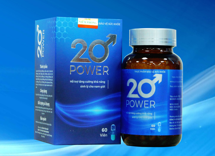 20 Power là sản phẩm hỗ trợ tăng cường sinh lý nam