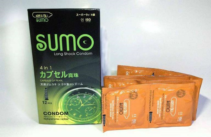 Bao cao su Sumo 4 in 1 của Nhật Bản được tích hợp 4 công dụng trong 1 sản phẩ