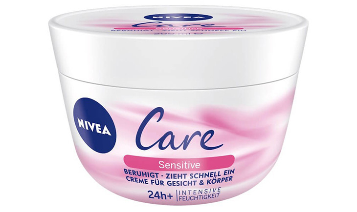 Nivea Care Sensitive không gây kích ứng da sau khi dùng