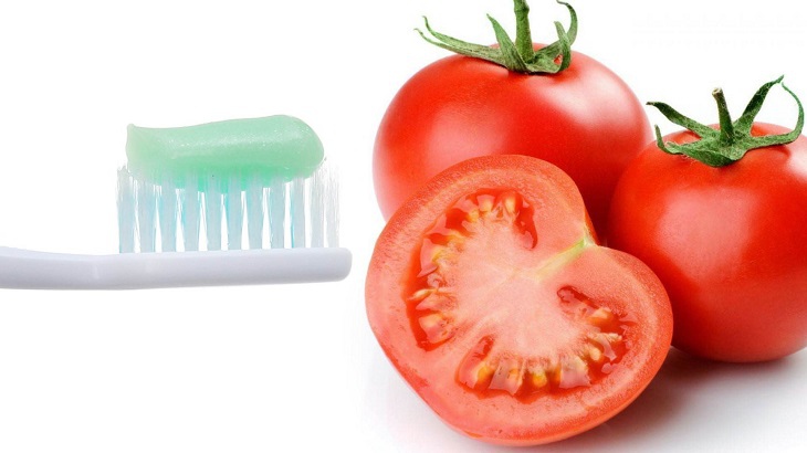 Làm trắng da từ kem đánh răng và cà chua là cách được nhiều người áp dụng