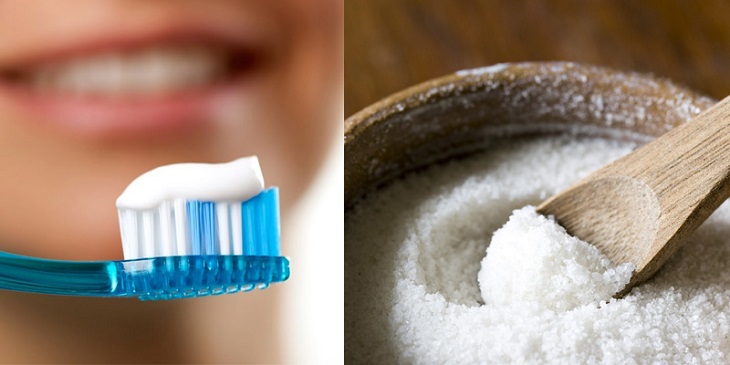 Kem đánh răng và muối giúp loại bỏ mụn và tẩy da chết hiệu quả