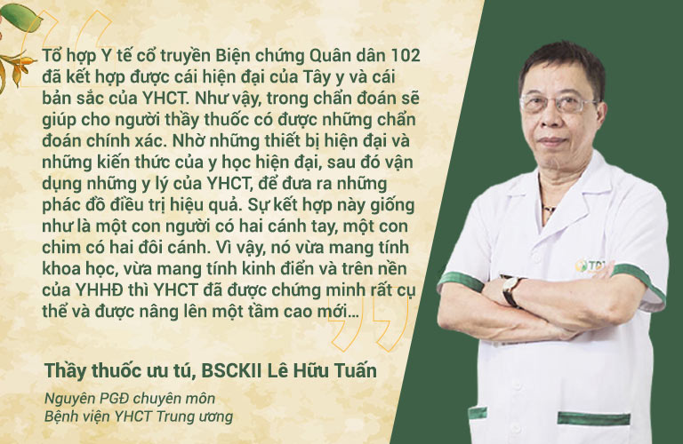 Thầy thuốc ưu tú, BSCKII Lê Hữu Tuấn đánh giá cao giải pháp dạ dày Quân dân 102