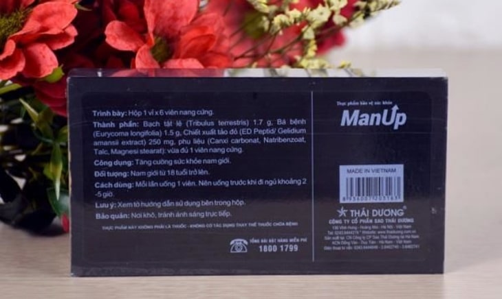 Sử dụng ManUp Thái Dương giúp gia tăng bản lĩnh đàn ông