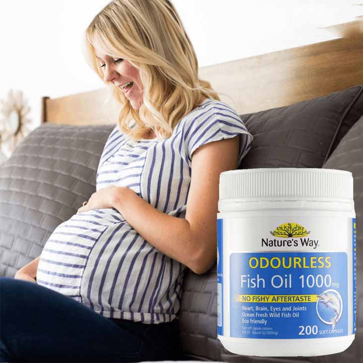 Dầu cá Nature's way fish oil 1000mg 200 capsules rất tốt cho phụ nữ mang thai