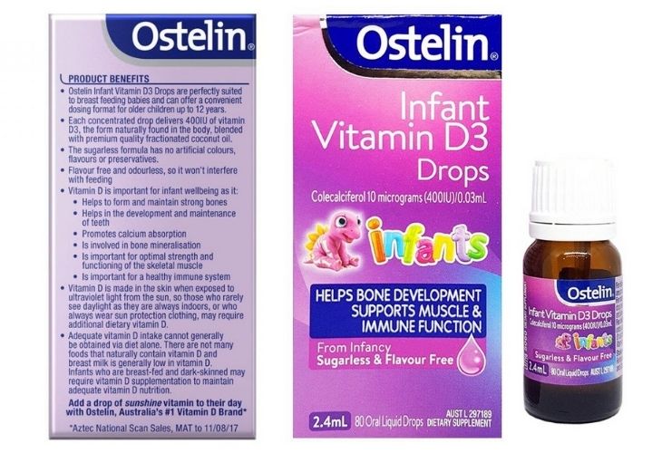 Thành phần của Ostelin Infant Vitamin D3 Drops
