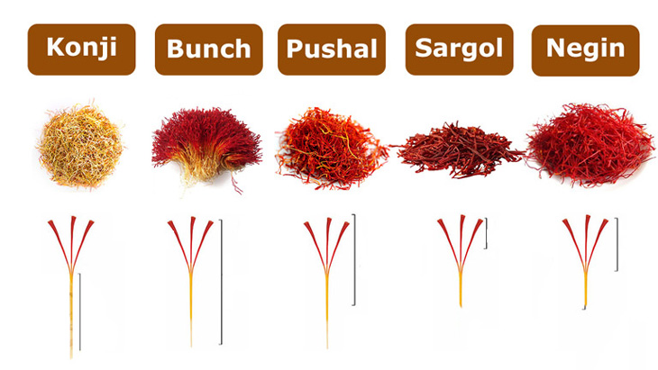 5 loại Saffron phổ biến trên thị trường hiện nay