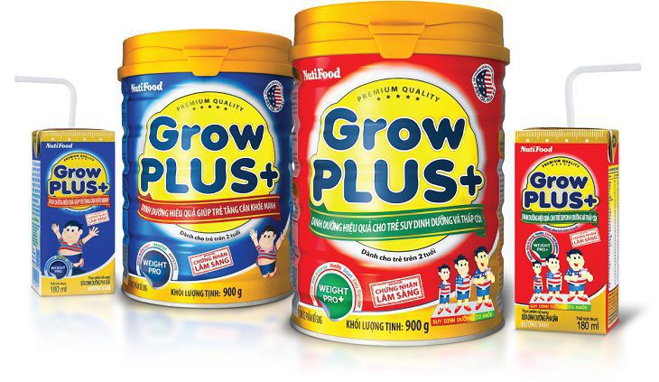 Nutifood Grow Plus là loại sữa giúp trẻ tăng cân của thương hiệu Nutifood