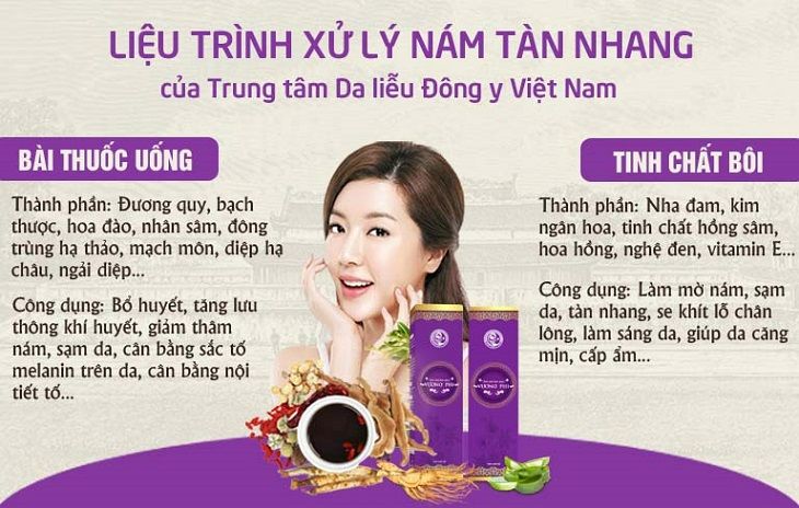 Liệu trình Vương Phi gồm bài thuốc uống và tinh chất bôi