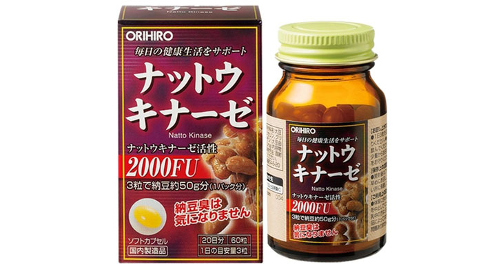 Nattokinase 2000 FU Orihiro giảm hình thành máu đông và tăng cường lưu thông máu