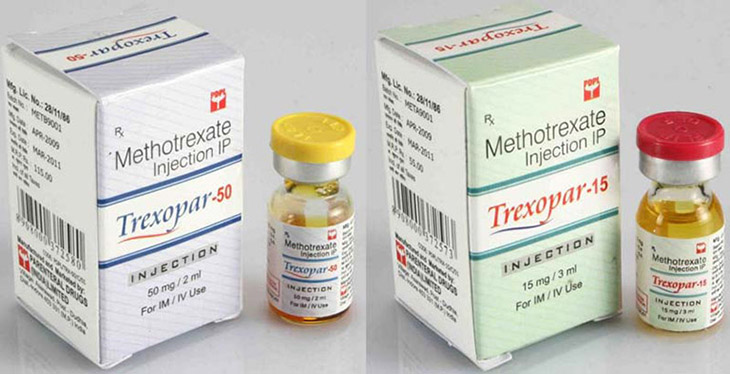Thuốc tiêm xương khớp Methotrexate thường được chỉ định kết hợp với một số thuốc khác