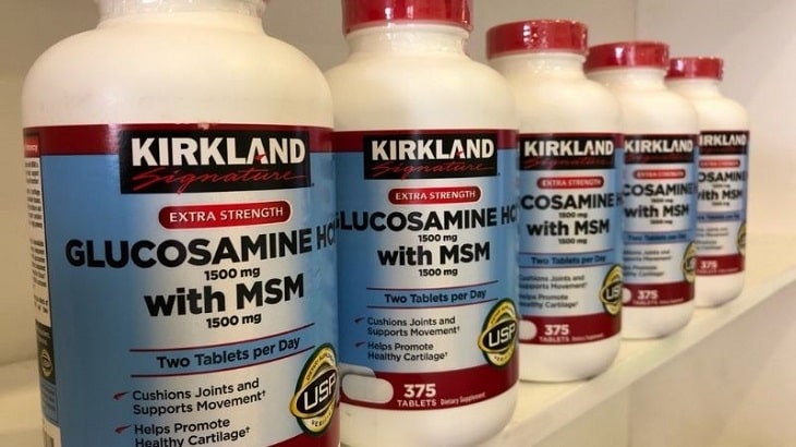 Sản phẩm Kirkland Glucosamine HCl with MSM chứa nhiều thành phần có lợi cho xương khớp