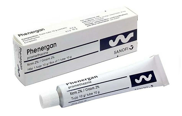 Thuốc trị nổi mề đay Phenergan nằm trong nhóm thuốc kháng histamin tổng hợp