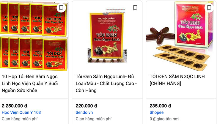 Tỏi Đen Sâm Ngọc Linh được bán phổ biến trên thị trường