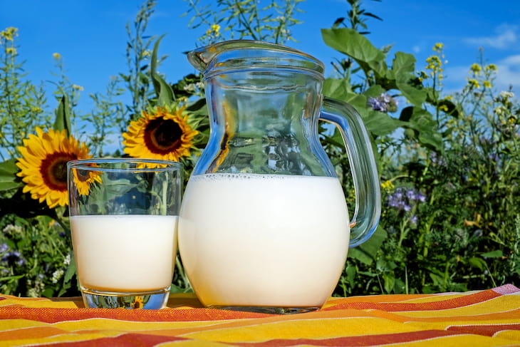 Sữa tươi kết hợp cùng bột yến mạch giúp trị mụn hữu hiệu