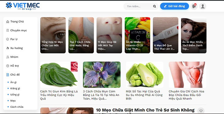 Giao diện thân thiện, dễ dùng của website Vietmec.com