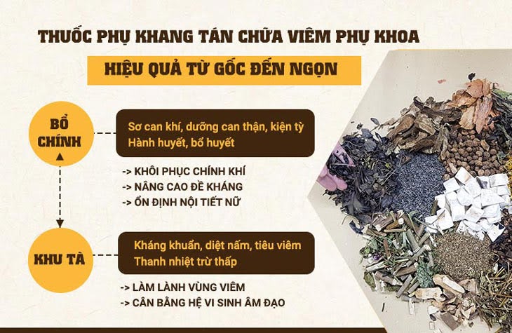 Cơ chế BỔ CHÍNH - KHU TÀ là nguyên tắc hoạt động có hiệu quả trong bài thuốc Phụ Khang Tán