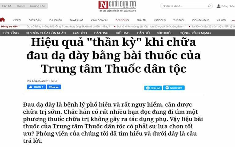 Báo Người đưa tin khen ngợi Sơ can Bình vị tán