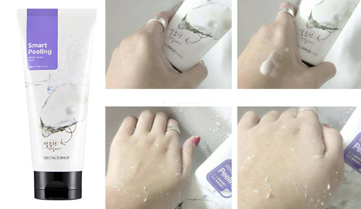 Smart Peeling White Jewel The Face Shop là dòng sản phẩm tẩy tế bào chết nổi tiếng